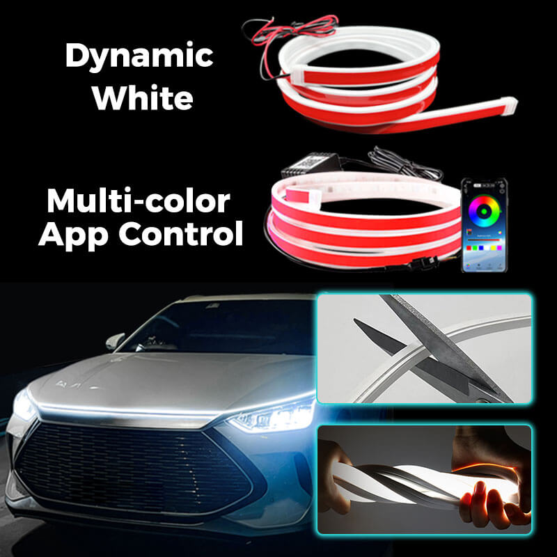 SilverHolder™ Dynamic Car Hood LED Strip SilverHolder